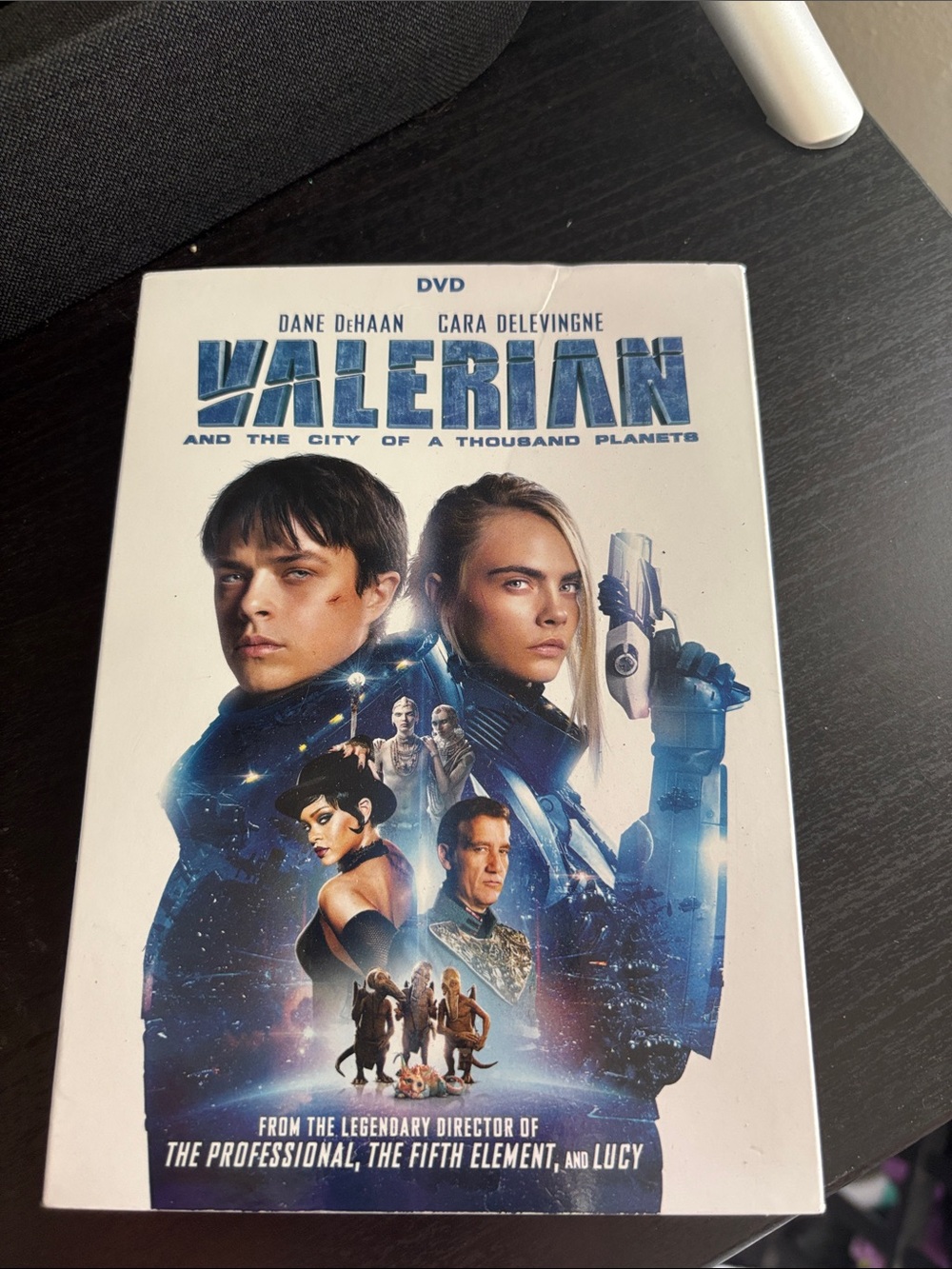 Valerian DVD with outside case.